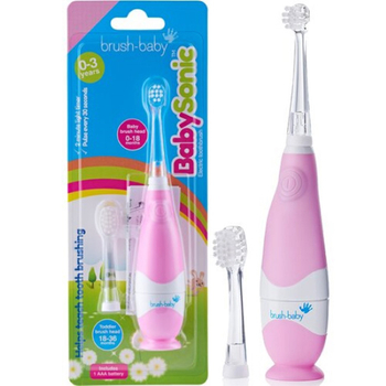 Brush-Baby BabySonic soniczna szczoteczka dla dzieci 0-3 lat różowa