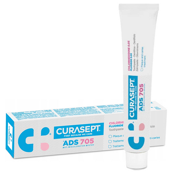 Curasept ADS 705 pasta do zębów z chlorheksydyną 0.05% i fluorem 75 ml