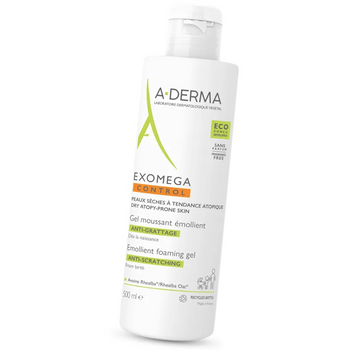 A-Derma Exomega Control żel emolient do mycia i przeciw drapaniu 500 ml