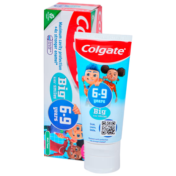 Colgate Big Kidʼs Smiles 6-9 Years Mint Flavour pasta do zębów 50 ml