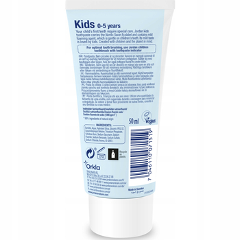 Pasta do zębów Jordan Kids dla dzieci w wieku 0-5 lat Truskawkowa 50 ml