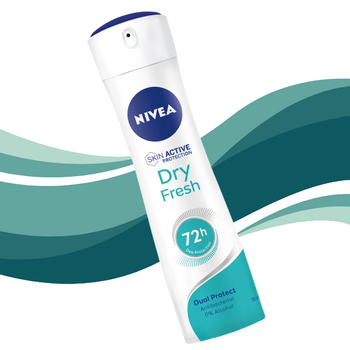 Nivea Dry Fresh antyperspirant w sprayu 72H 0% alkoholu etylowego 150 ml