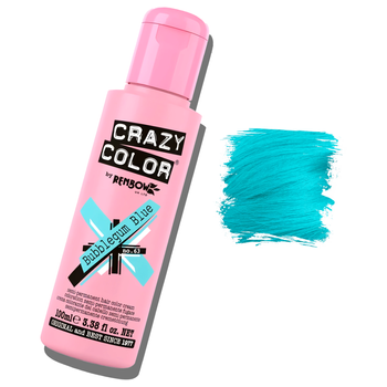 Crazy Color półtrwały krem koloryzujący do włosów Bubblegum Blue 63 100 ml