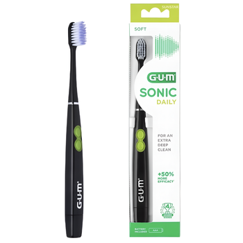GUM Sonic Daily Soft Black szczoteczka soniczna