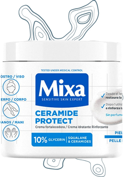 Krem wzmacniający do twarzy i ciała MIXA Ceramide Protect nawilżający 400ml