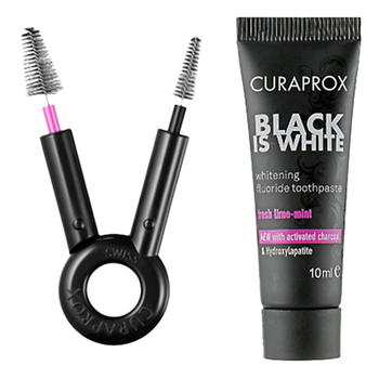 Zestaw turystyczny Curaprox Travel Set Black is White szczoteczka i pasta