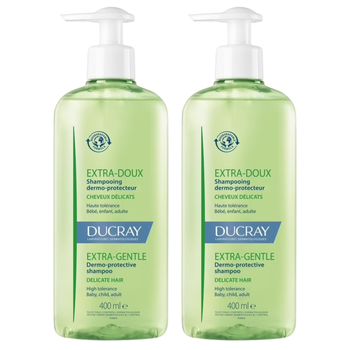 2x Ducray Extra Doux łagodny szampon nawilżający 400 ml
