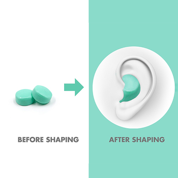 Zatyczki do uszu Moldable Earplugs Haspro EPUM-2 6 par zielone