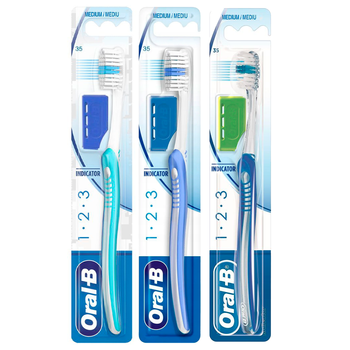 Oral-B 1-2-3 Indicator szczoteczka do zębów Medium