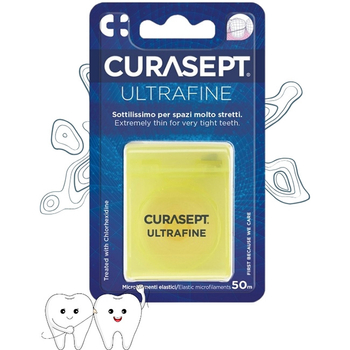 Curasept nić dentystyczna niewoskowana z chlorheksydyną 50 m