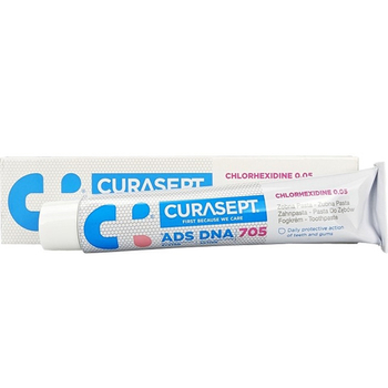 Curasept ADS DNA 705 pasta do zębów z fluorem i chlorheksydyną 0.05% 75 ml