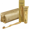 Curasept Gold zestaw wybielająca pasta 75 ml + szczoteczka + kosmetyczka