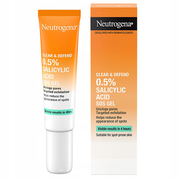 Neutrogena Clear And Defend Oil Free żel z kwasem salicylowym 0.5% 15 ml