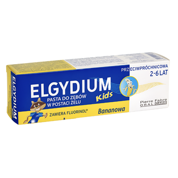 Elgydium pasta do żebów dla dzieci 2-6 lat bananowa 50 ml