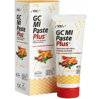 GC Mi Paste Plus Płynne Szkliwo pasta do zębów z fluorem Tutti-Frutti 35 ml