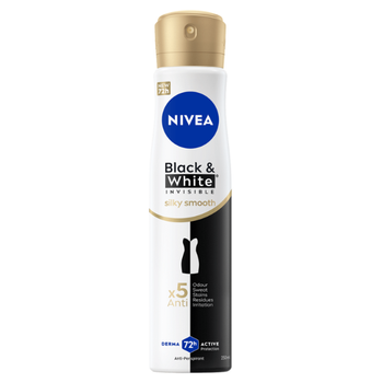 Nivea Black&White Silky Smooth 72H antyperspirant w sprayu 150 ml