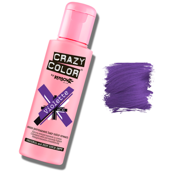 Crazy Color półtrwały krem koloryzujący do włosów Violette 43 100 ml