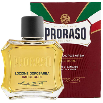 Woda po goleniu PRORASO Linia Czerwona z olejkiem sandałowym 100 ml