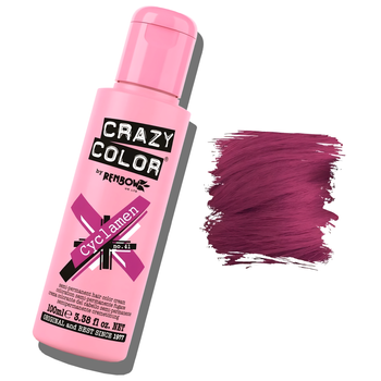 Crazy Color półtrwały krem koloryzujący do włosów Cyclamen 41 100 ml