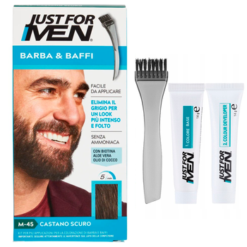 Odsiwiacz do brody Just For Men Barba & Baffi M-45 Castano Scuro