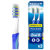 Oral-B szczoteczki do zębów Pulsar medium z zasilaniem bateryjnym 2 szt