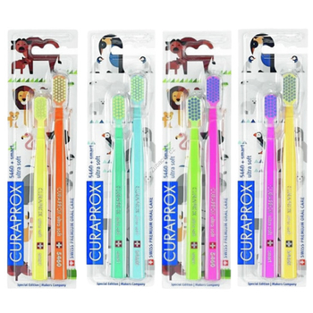 Curaprox zestaw szczoteczek do zębów CS 5460 + Smart 7600 Animal Edition