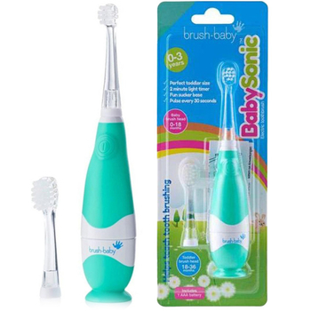 Brush-Baby BabySonic soniczna szczoteczka dla dzieci 0-3 lat zielona