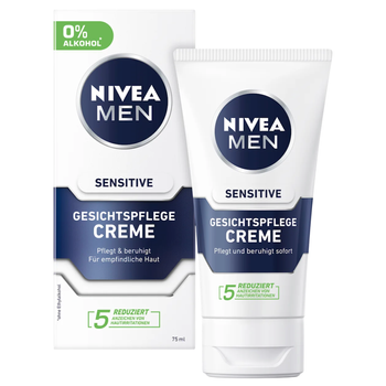 Nivea Men Sensitive 0% alkohol krem do twarzy 75 ml