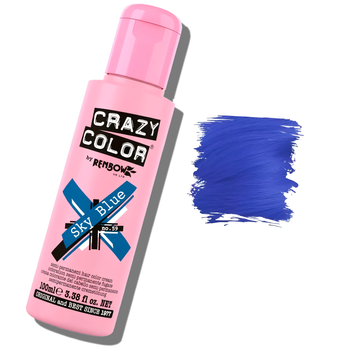 Crazy Color półtrwały krem koloryzujący do włosów Sky Blue 59 100 ml