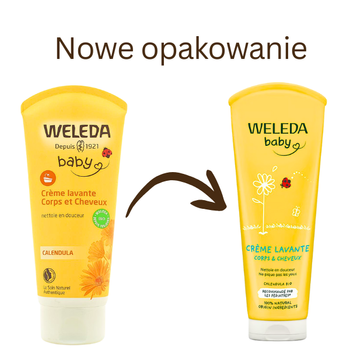 Weleda Calendula Baby żel do mycia włosów i ciała łagodny 200 ml