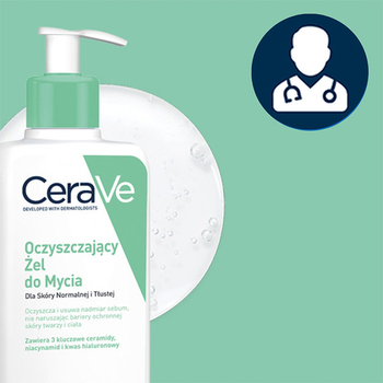 CeraVe żel oczyszczający do mycia twarzy i ciała pieniący się 473 ml