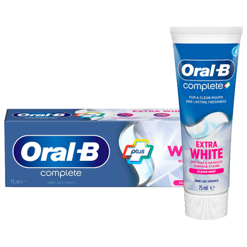 Oral-B Complete Plus Extra White Clean Mint pasta do zębów 75 ml
