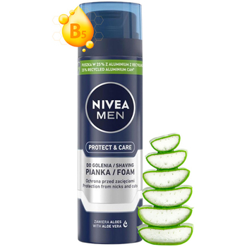Nivea Men Protect&Care nawilżająca pianka do golenia z aloesem 200 ml