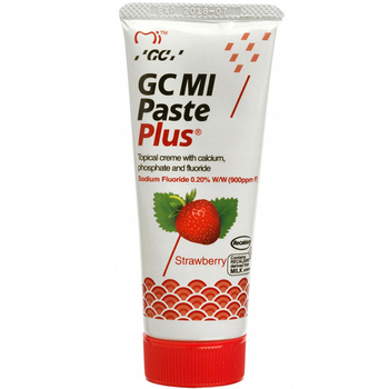 GC Mi Paste Plus Płynne Szkliwo pasta do zębów z fluorem Truskawka 35 ml