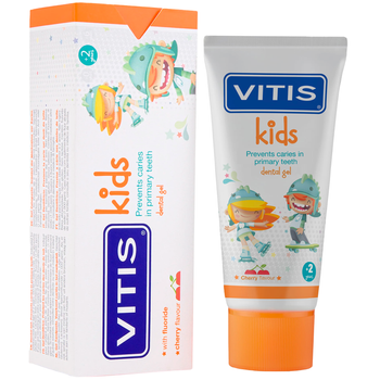 Vitis Kids 2+ Years Cherry Flavor pasta do zębów w żelu 50 ml