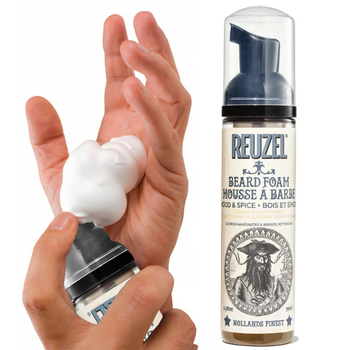 Odżywka do brody w piance Reuzel Beard Foam Wood & Spice 70 ml