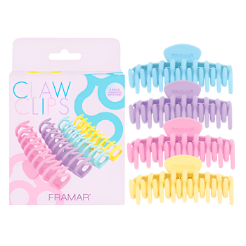 Framar Claw Clips klamry do włosów Pastel 4 szt