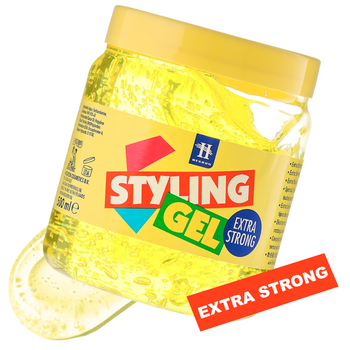 Żel do modelowania włosów Hegron Styling Gel Extra Strong żółty 500 ml