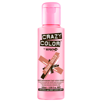 Crazy Color półtrwały krem koloryzujący do włosów Rose Gold 73 100 ml