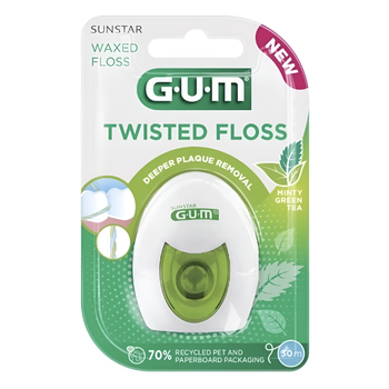 GUM Twisted Floss nić dentystyczna woskowana 30 m
