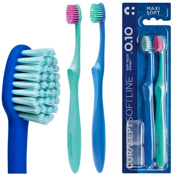 Curasept MAXI SOFT 010 Duopack szczoteczki do zębów miękkie 2 szt