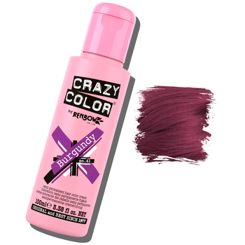 Crazy Color półtrwały krem koloryzujący do włosów Burgundy 61 100 ml