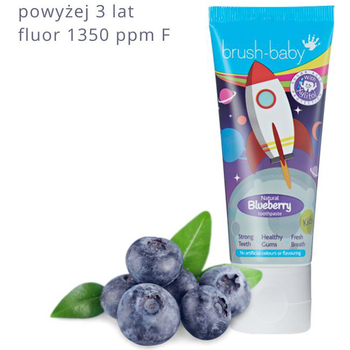 Brush-Baby pasta do zębów dla dzieci  3+ z fluorem jagodowa 50 ml