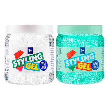 Hegron Styling Gel żele do modelowania Wet Look 500 ml + Mega Hold 500 ml