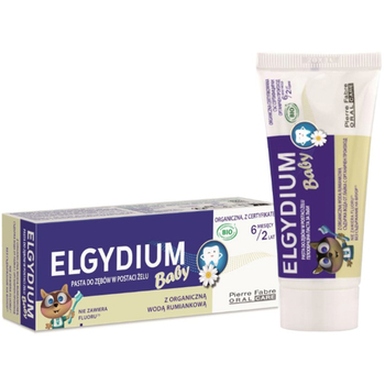 Elgydium Baby pasta do zębów dla dzieci 0,6-2 lat z wodą rumiankową 30 ml