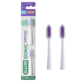 GUM Sonic Ortho Soft 4112 końcówki do szczoteczki 2 szt
