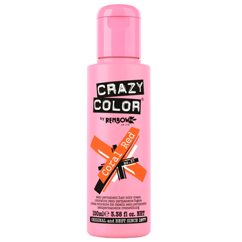 Crazy Color półtrwały krem koloryzujący do włosów Coral Red 57 100 ml