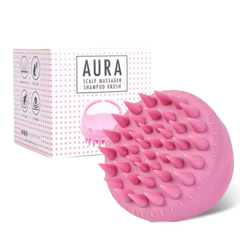 Szczotka do mycia i masażu głowy Sister Young Aura Pink