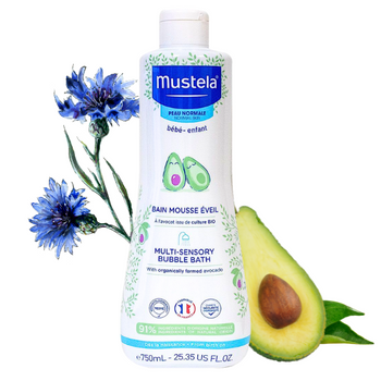 Mustela Multi-Sensory Bubble Bath płyn do mycia dzieci i niemowląt 750 ml