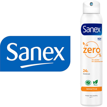 Sanex Zero Sensitive dezodorant w sprayu dla skóry wrażliwej 200 ml